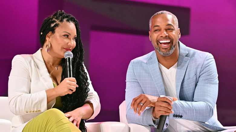 Egypt Sherrod and Mike Jackson at 2023 ESSENCE Festival Of Culture