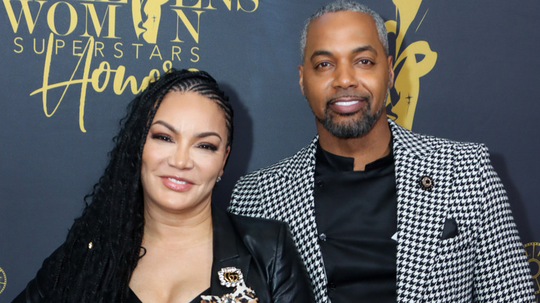 Egypt Sherrod and Mike Jackson at BronzeLens Women SuperStars Awards at Rialto Center for the Arts