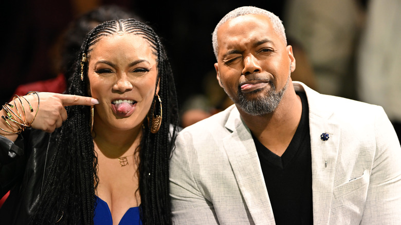 Egypt Sherrod and Mike Jackson at HGTV's "Married To Real Estate" season 4 watch party