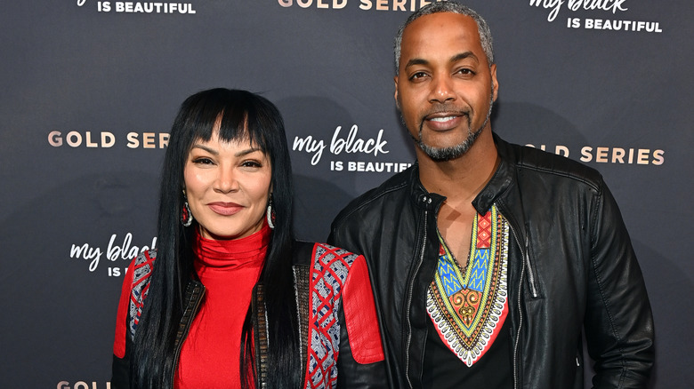 Egypt Sherrod and Mike Jackson at screening of "Black Panther: Wakanda Forever"
