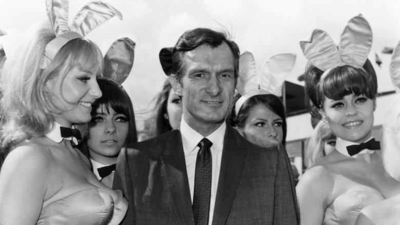 Hugh Hefner with Playboy Bunnies