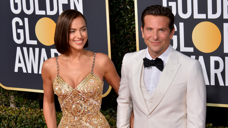 Irina Shayk and Bradley Cooper smiling
