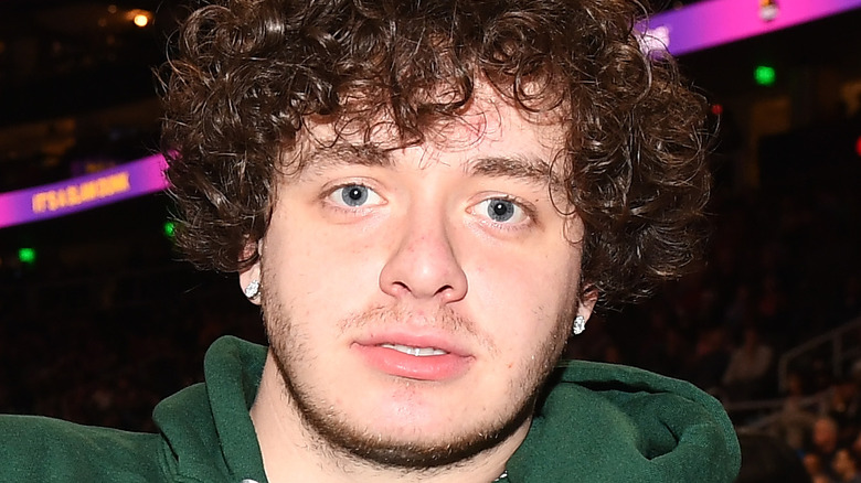 Jack Harlow at an Atlanta Hawks game, posing