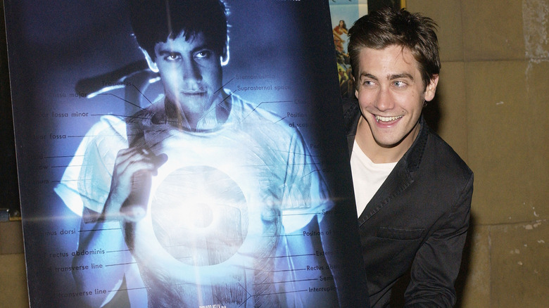 Jake Gyllenhaal with Donnie Darko poster