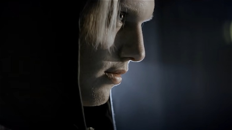 Jamie Campbell Bower's backlit profile