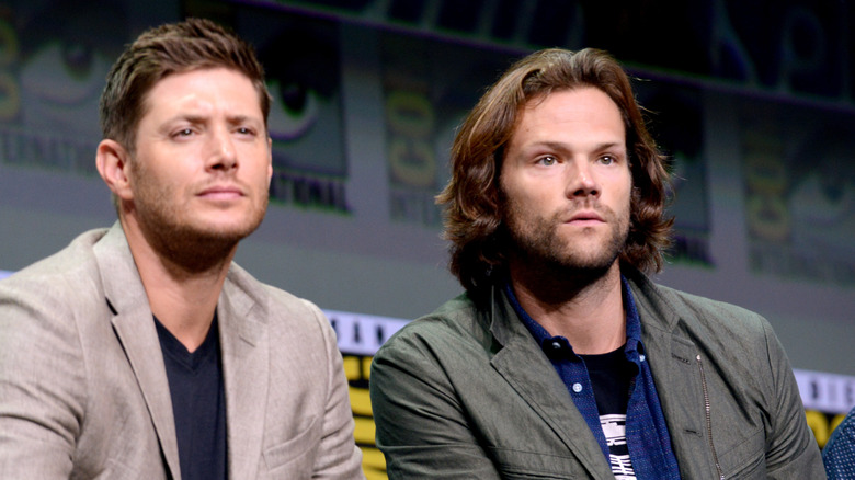Jensen Ackles and Jared Padalecki at a panel