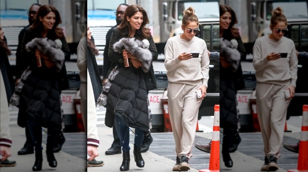 Lynda and Jennifer Lopez walking