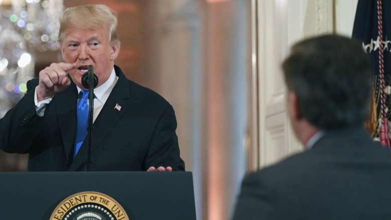 President Donald Trump and Jim Acosta
