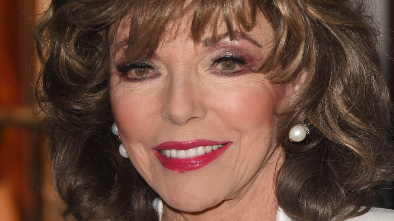 Joan Collins smiling