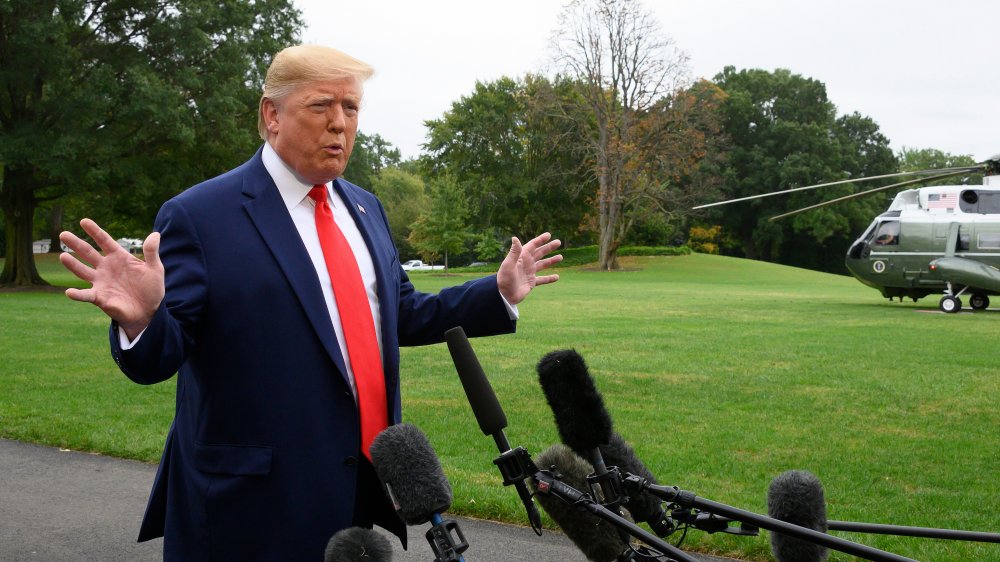 Donald Trump discussing the Biden probe