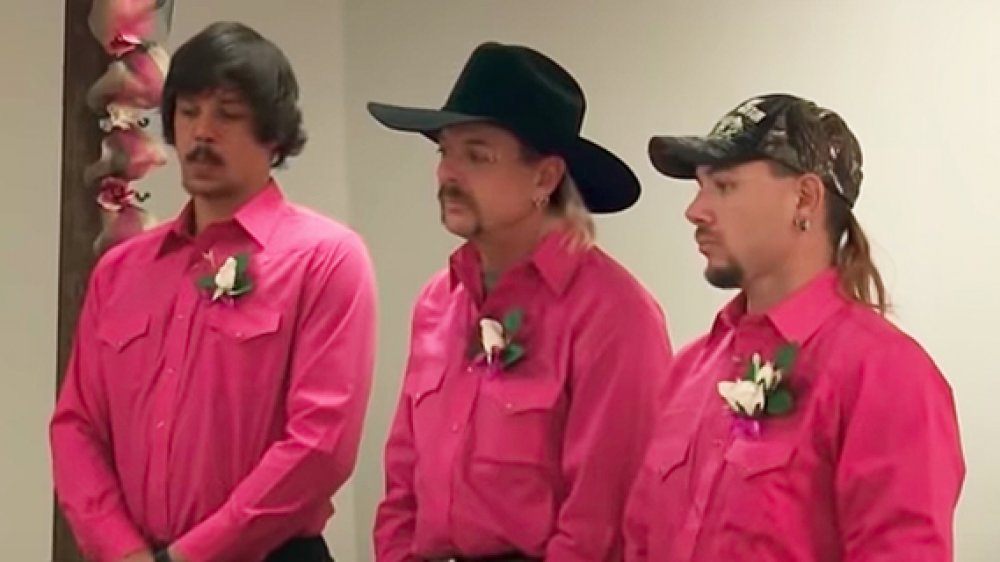 Joe Exotic with his two husbands