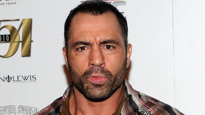 Joe Rogan posing for cameras