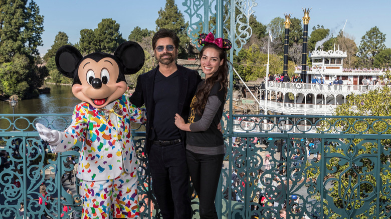 Mickey Mouse, John Stamos, Caitlyn McHugh, smiling