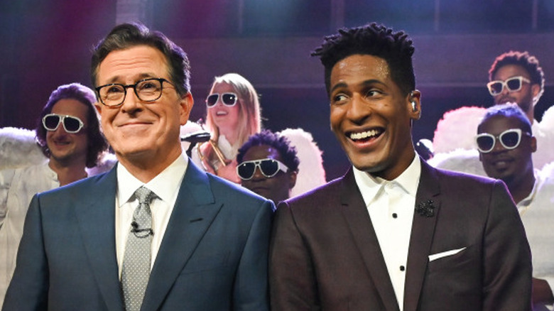 Stephen Colbert and Jon Batiste