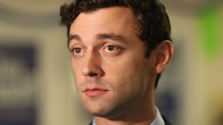 Jon Ossoff looking to the side