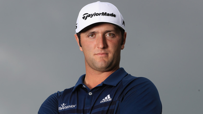 Jon Rahm looking serious