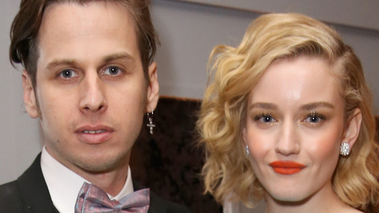 Mark Foster and Julia Garner posing together