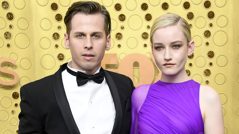 Mark Foster and Julia Garner posing together