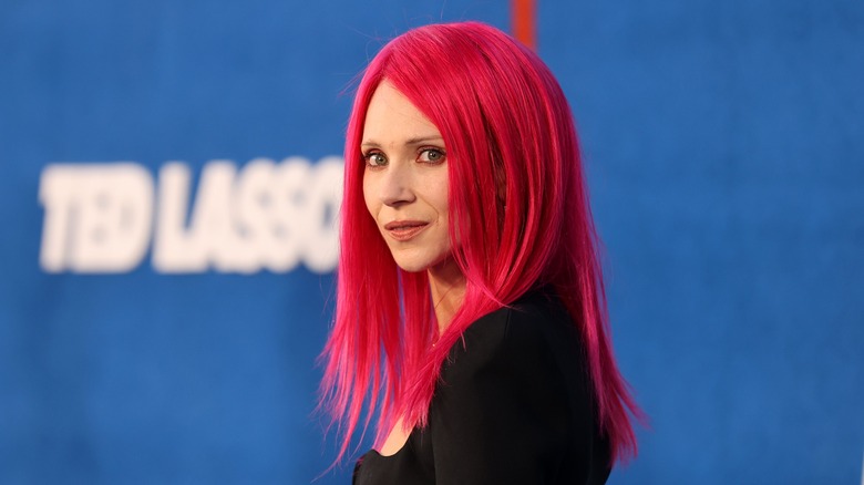 Juno Temple with pink hair