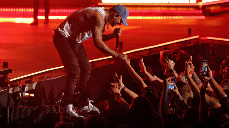 Kane Brown performing onstage