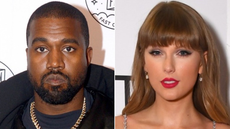 Kanye West and Taylor Swift split image