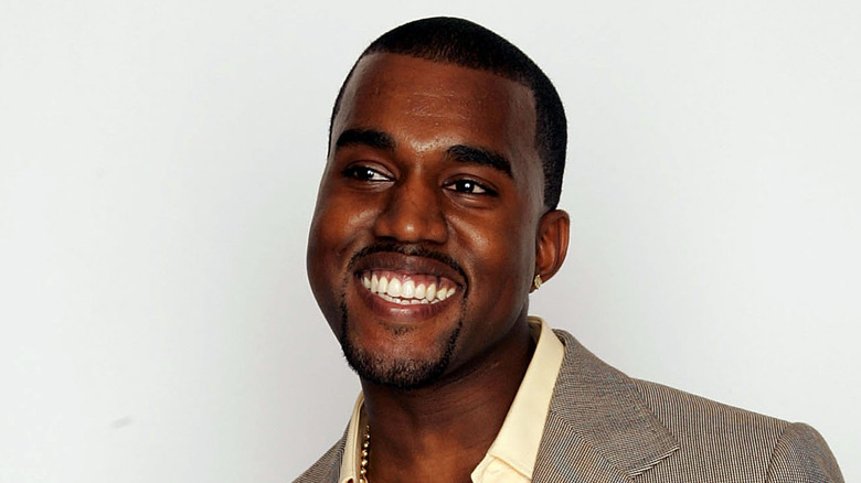 Kanye West with a big smile