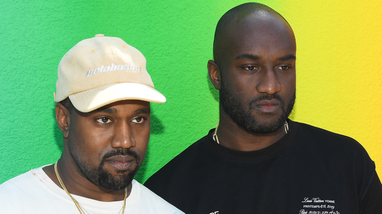 Kanye West posing with Virgil Abloh