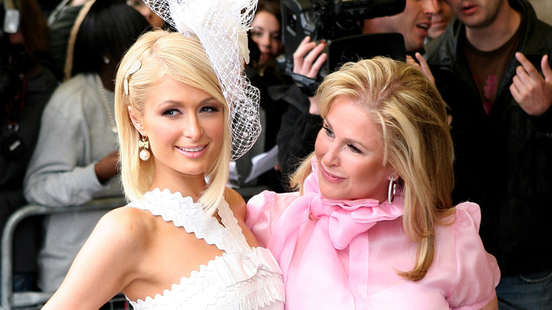 Kathy and Paris Hilton at an event
