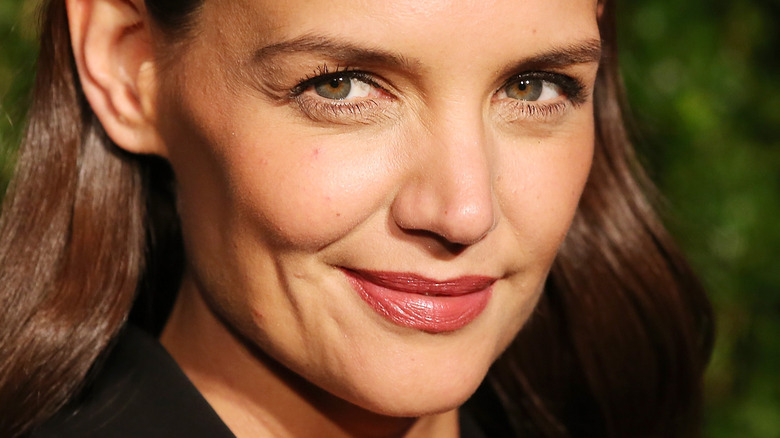 Katie Holmes smirking