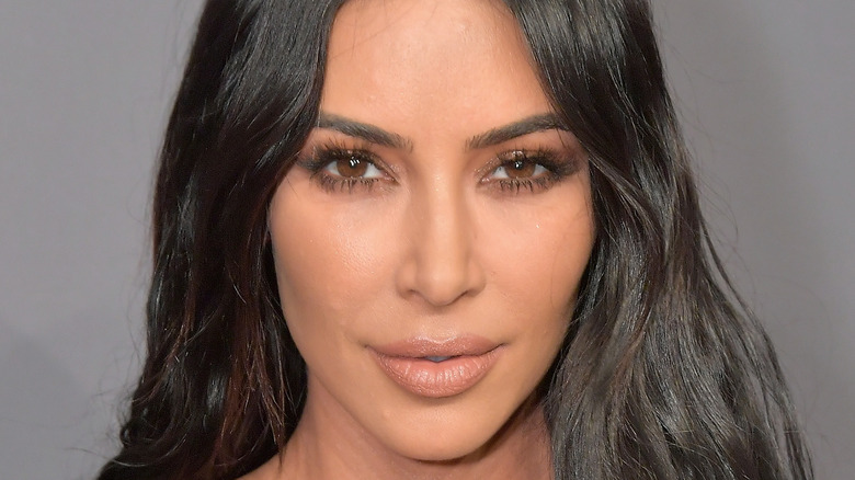 Kim Kardashian serious face