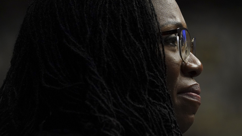 Side profile of Ketanji Brown Jackson