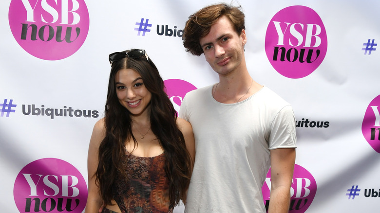 Kira Kosarin, Max Chester, both posing