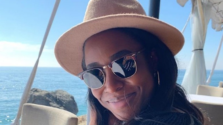 Kirby Howell-Baptiste on a boat
