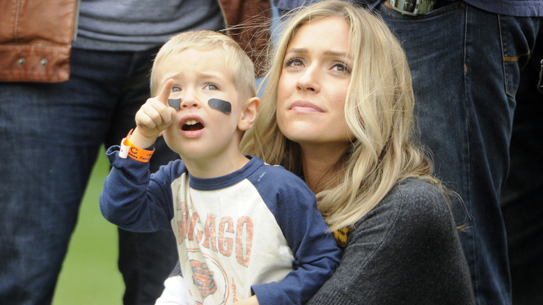 Kristin Cavallari with her son Camden, looking up