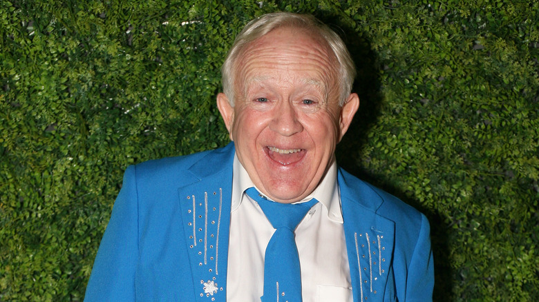 Leslie Jordan in blue suit