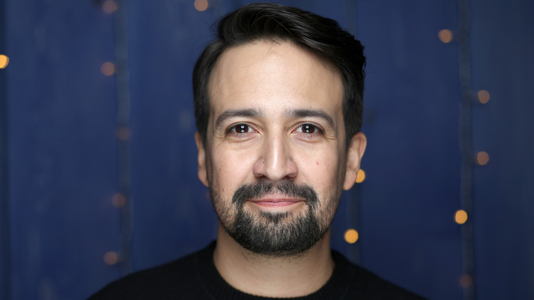 Lin-Manuel Miranda with a slight smile