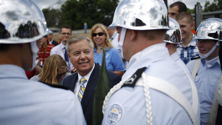 Lindsey Graham with Air Force cadets