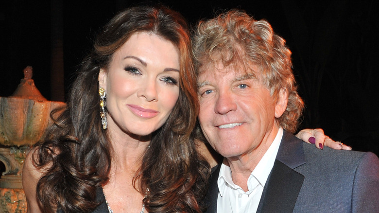 Lisa Vanderpump and Ken Todd posing and smiling
