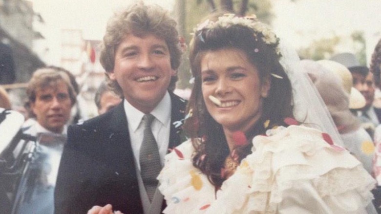 Ken Todd and Lisa Vanderpump smiling on their wedding day