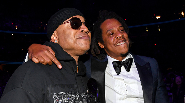 LL Cool J and Jay-Z posing together