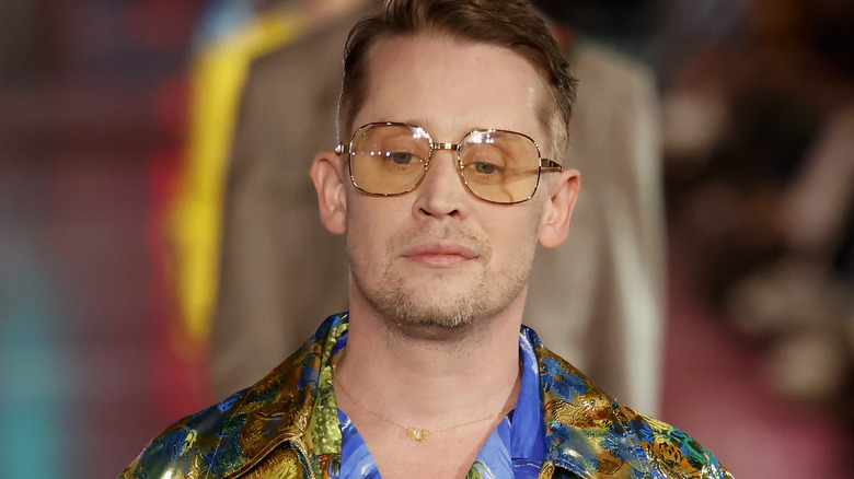 Macaulay Culkin posing 