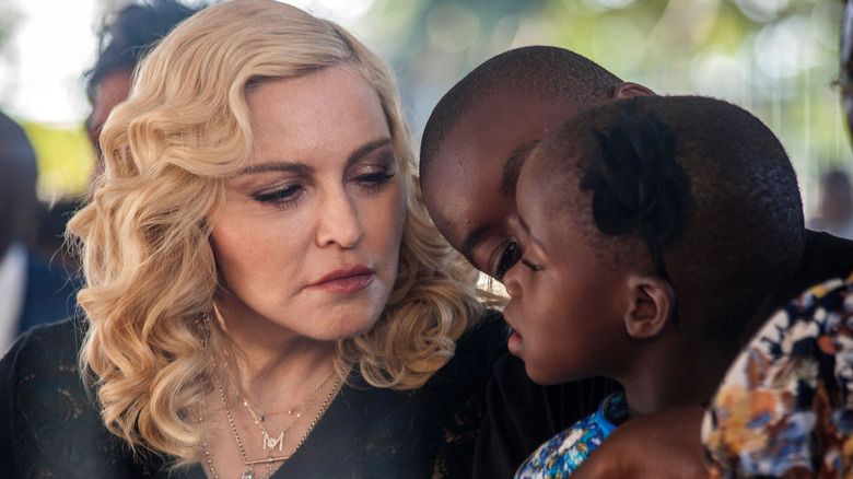 Madonna, David and one of the twins