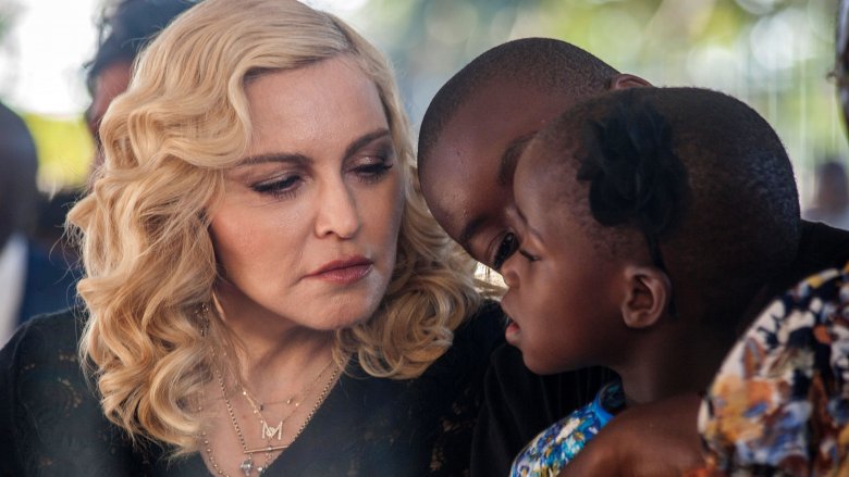 Madonna, David and one of the twins