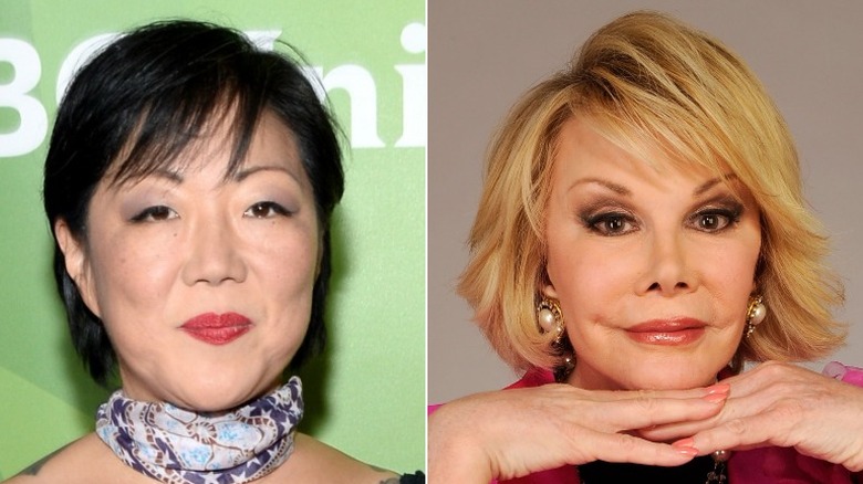 Margaret Cho Joan Rivers; posing in separate photos