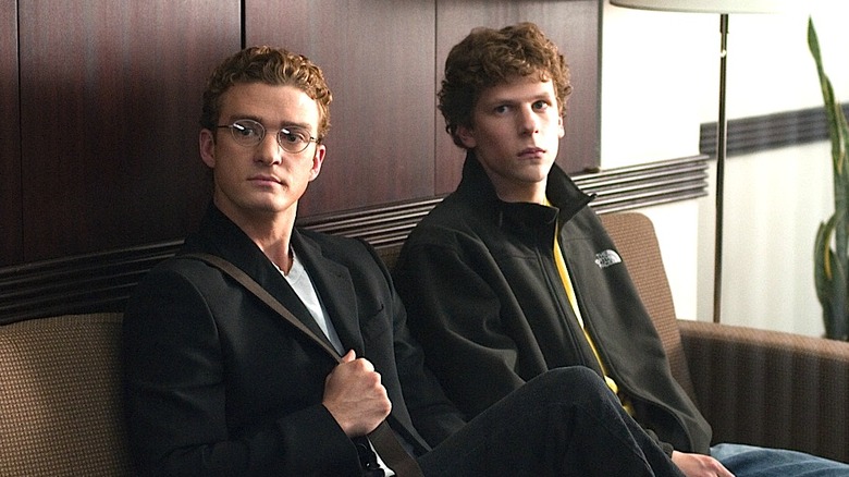 Justin Timberlake, Jesse Eisenberg in The Social Network