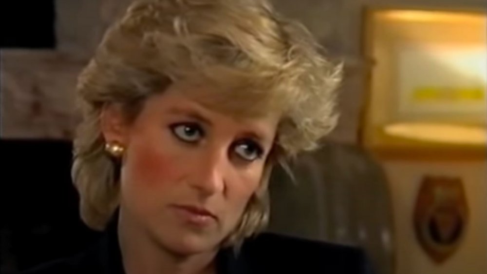 Princess Diana being interviewed by Martin Bashir 