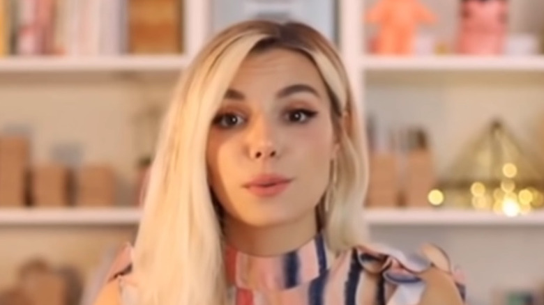 Marzia Kjellberg with striped top