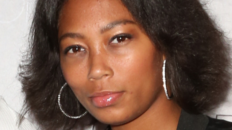 Tytyana Miller in hoop earrings