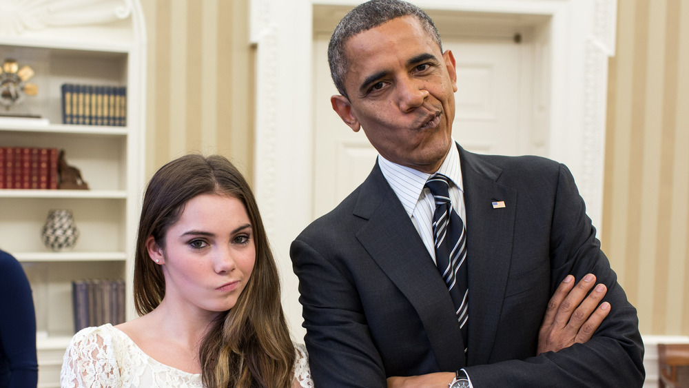 McKayla Maroney and Barack Obama