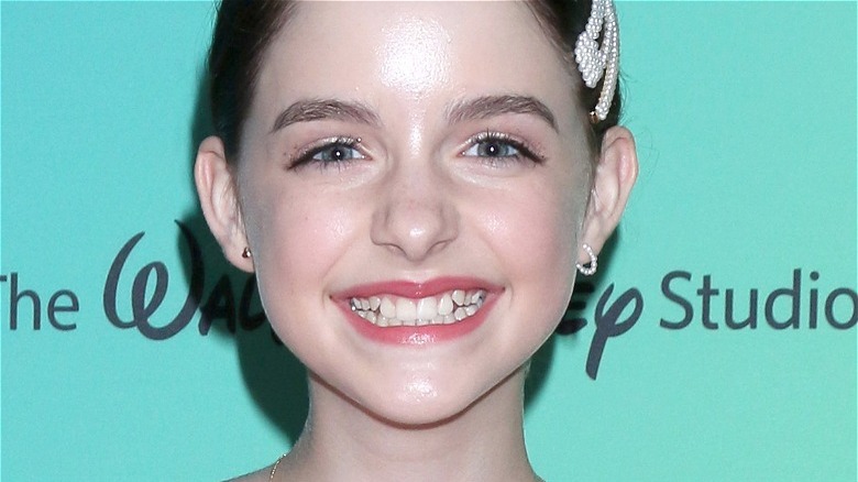 Mckenna Grace wearing pearl berets